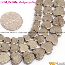 Gray Pyrite Assorted Shape Natural Gemstone Beads For Jewelry Making Strand 15''