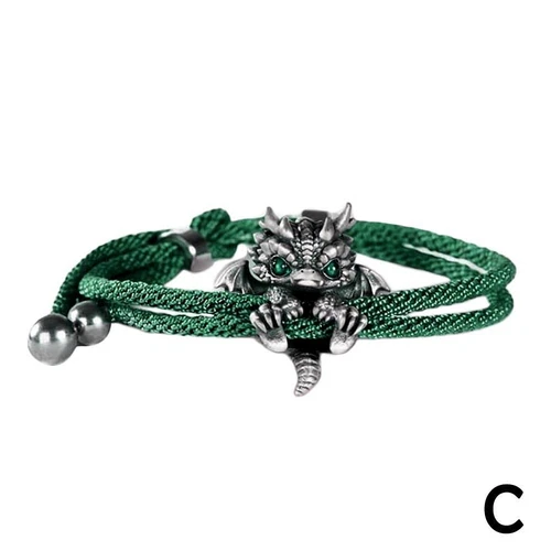 Handgefertigtes buntes geflochtenes Seil Drachen Armband Männer Frauen Geschenke Schmuck 2025 - Bild 26 von 26