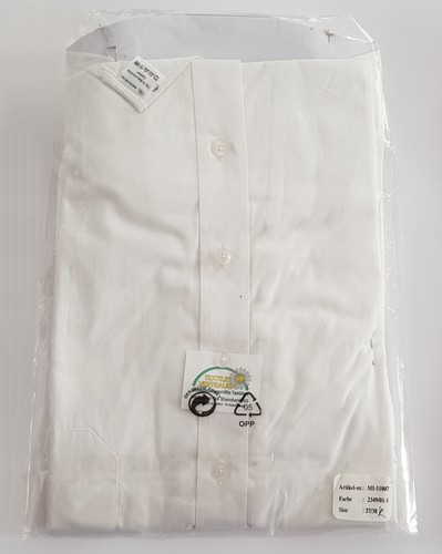 Original Mijas Herren Business Hemd New-Kent Langarm Weiss Regular Gr. 37-38 - Picture 4 of 4