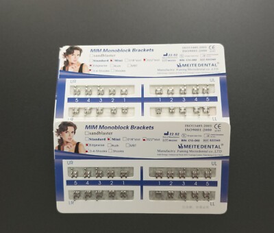 10 PACKUNGEN ZAHN Ortho Zahnspangen Halterungen Mini/Standard MBT/Roth