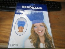 AMSCAN CRAZY HAIR Headband BLUE Halloween Sports Tailgate Party Cosplay NIP