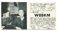 1966 Photo QSL: W8BKW Wilbert C. Gross – Conneaut, OH