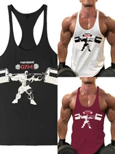 Men's Stringer Muscle Bodybuilding Shirt Tank Top Gym Singlet Fitness Sport Vest
