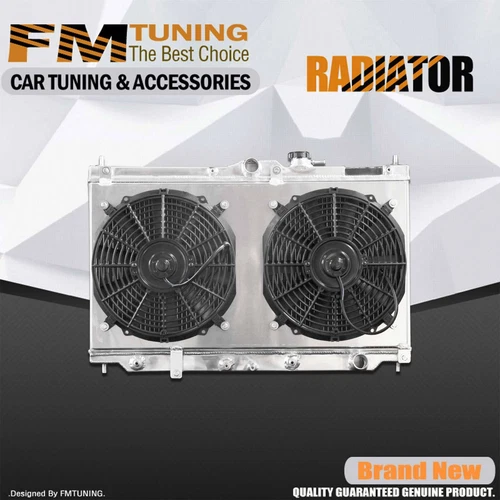 Radiator + Fan Shroud For 1992-1996 Honda Prelude 1990-1993 Accord 2.2L L4 AT 19