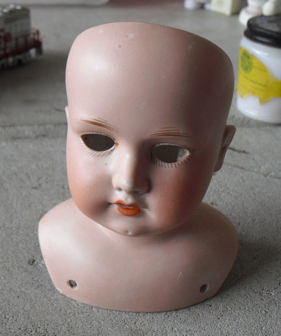 Vintage Armand Marseille A0M 370 1 2 Bisque Girl Doll Head and Shoulders 5 Tall Vintage Armand Marseille A0M 370 1 2 Bisque Girl Doll Head and Shoulders 5 Tall