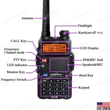 Baofeng UV-5R Upgraded Legal Version Dual Band Walkie Talkies Two Way Radio