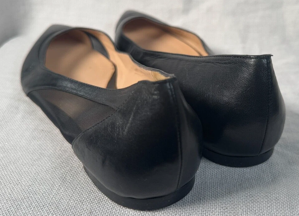Zapatos planos Gianvito Rossi de cuero negro talla 40 Italia EE. UU. 9,5-10 Foto 4 de 4