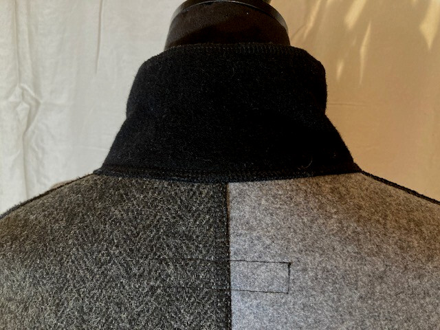 CAMELEON WOOL BLEND GRAY/BLACK BUTTON FRONT LONG … - image 9