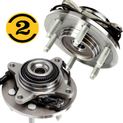 Pair 4WD Front Wheel Hub and Bearings for Ford F-150 Expedition Lincoln Mark LT
