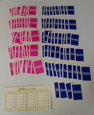 Vintage 1968 Selchow & Righter Charades Blue&Red  Replacement Cards& Score Sheet