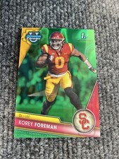 Korey Foreman 2023 Bowman Chrome University #190 1st Bowman Green Refractor /99