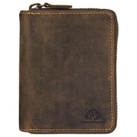 Green Burry Zipper Wallet Brown Green Burry Zipper Wallet Brown