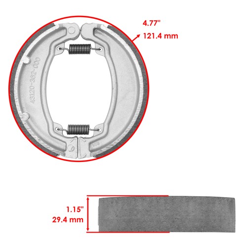 Rear Brake Shoes for Honda ATC70 1978-1981 1982 1983 1984 1985 / 43120-957-000 - Picture 2 of 8