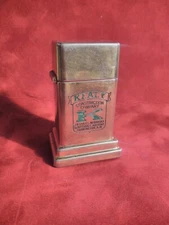Vintage Zippo Barcroft KEALY CONSTRUCTION Company Advertising Table Lighter.