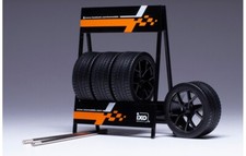 IXO Set 4 Ruote Audi RS3 Ruote Nero Argento Scala 1/18 Diecast