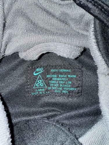 Vintage Nike ACG Thermax 1/4 Zip Hooded Pullover Top Made In USA Trail Run Hike - Bild 3 von 4
