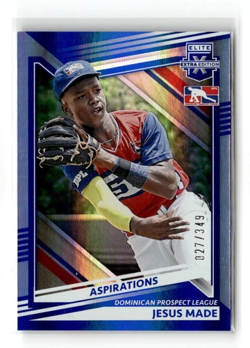 2022 Panini Elite Extra Edition Blue Aspirations /349 #187 Jesus Made