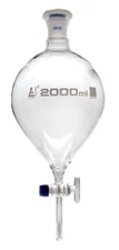 Eisco Labs 2000ml Squibb Separatory Funnel, Glass Stopcock - Borosilicate Glass