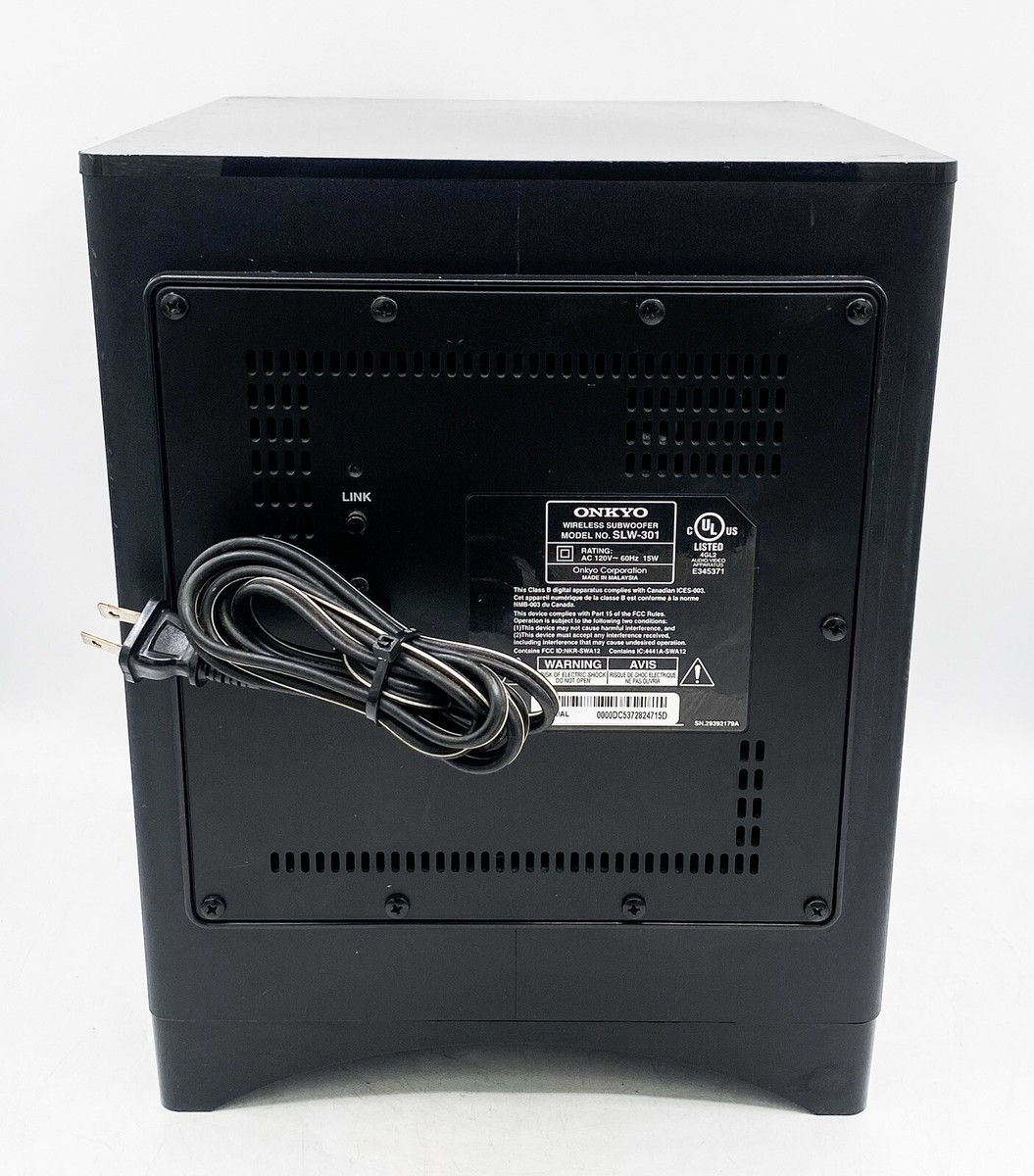 ONKYO SLW-301 WIRELESS SUBWOOFER W/ POWER SUPPLY CORD ONLY ONKYO SLW-301 WIRELESS SUBWOOFER W/ POWER SUPPLY CORD ONLY