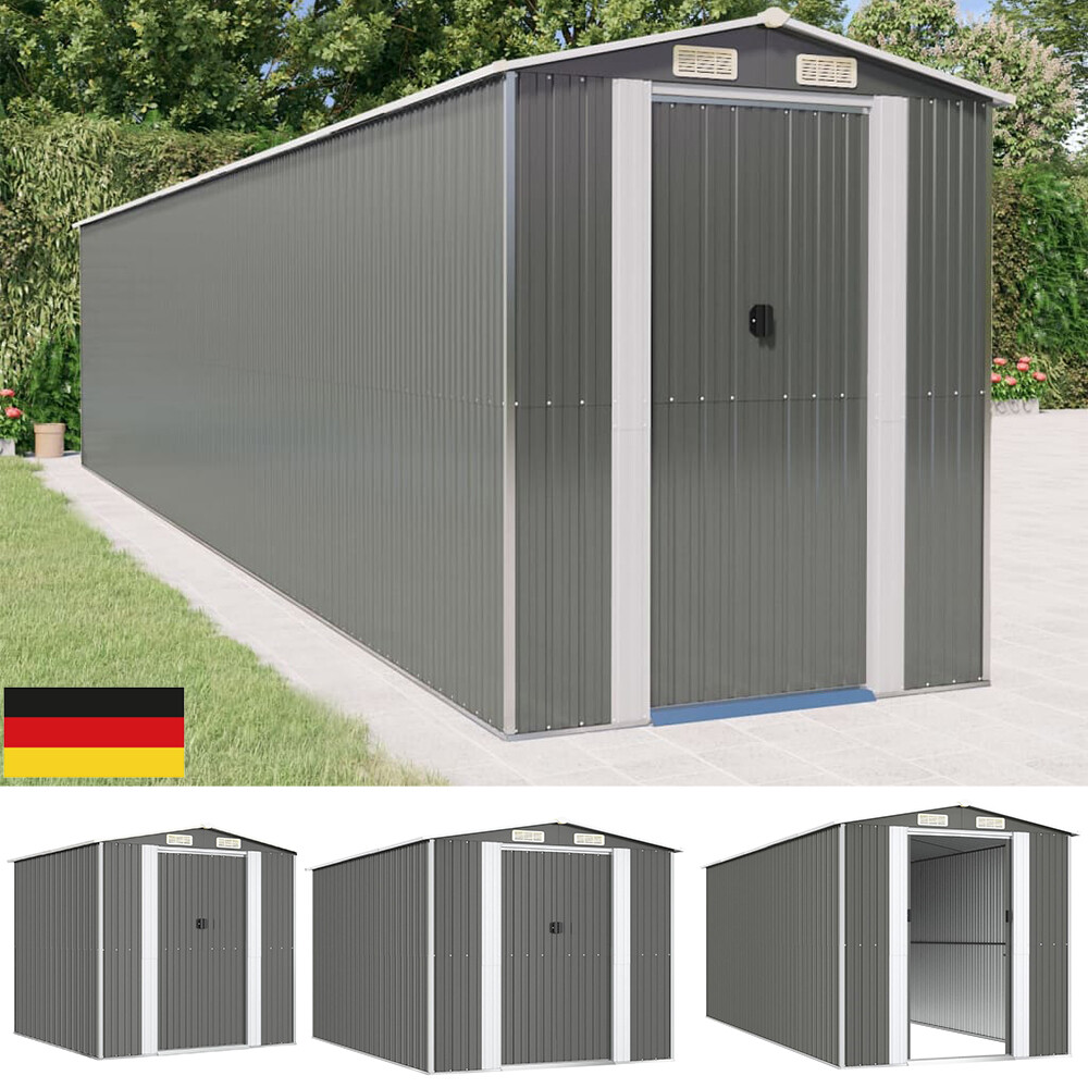 Geräteschuppen Gerätehaus Metall Pultdach Gartenhaus Satteldach