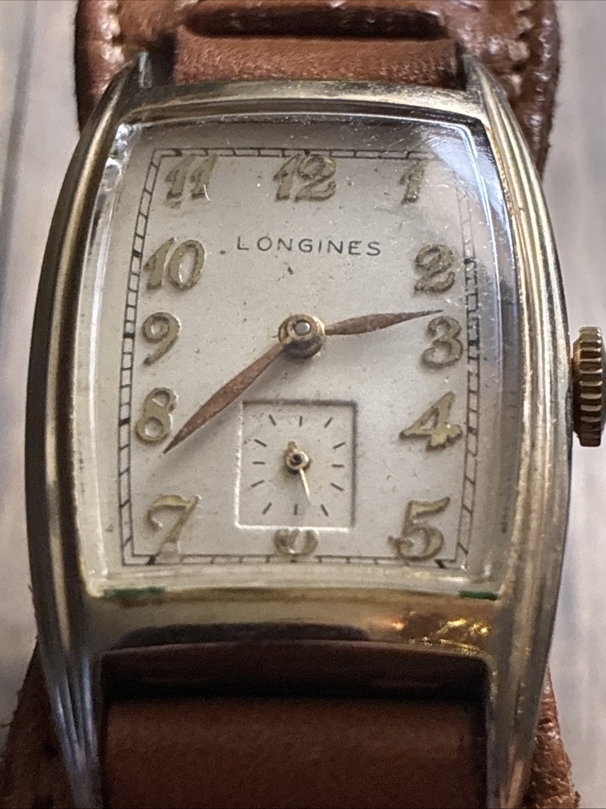 Vintage Longines Rectangular Manual Wind Watch Sm… - image 2