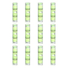 12Pcs Cylindrical Bubble Spirit Level Vials 6x24mm Bubble Spirit Level, Green