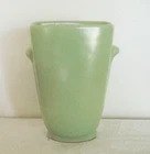 Vintage Frankoma Pottery Green Ada clay Toothpikc holder Cat Mark c. 1936-1938