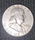 1959-D franklin half dollar circulated collectable 90% silver coin