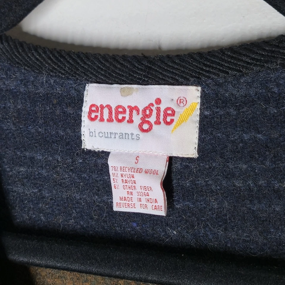 Chaleco de Lana Energie Bi Grosellas De Colección Pequeño Manta Suroeste Rayas Tonos Tierra Foto 2 de 4