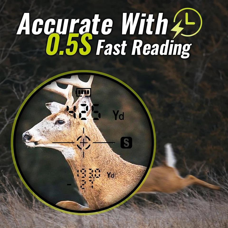 Telémetro TIDEWE 700Y Camuflaje Caza 6X Láser Recargable Impermeable con Estuche Foto 3 de 4