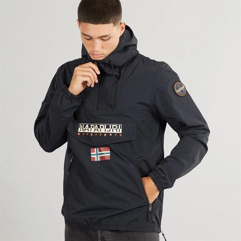 Napapijri Mens Shade Pocket Water Resistant Anorak Jacket Black Small RRP £270