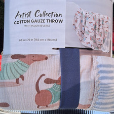 Dachshund dog themed Berkshire Home Artist 60x70 Blanket Popular Cotton