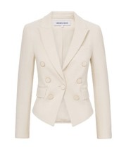 New Veronica Beard Diego Cotton Dickey Jacket In Ecru Size 4 698