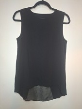 Rag And Bone Women's Black Tank Multi Layer Sheer Size Med Made In USA