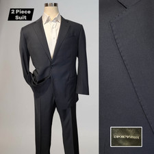 Emporio Armani G-Line 46-48R 40x28 Midnight Navy Blue Suit S 130s Designer Suit