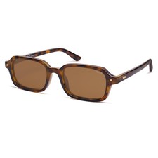 SOJOS Trendy Rectangle Polarized Sunglasses Medium, Brown Tortoise/Brown