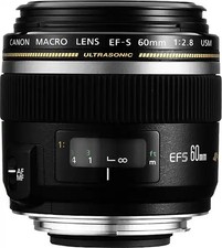 Canon EF-S 60 mm F2.8 USM Macro 52 mm Filtergewinde (Canon EF-S Anschluss) schwa