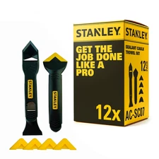 Stanley Caulking Tool Kit - Caulk Remover & Trowel Set AC-SC07 - 12 Pack