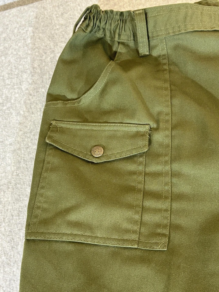Pantalones Boy Scouts of America Para Hombre 42x28 Verde Oliva Carga BSA Uniforme De Colección Foto 4 de 4