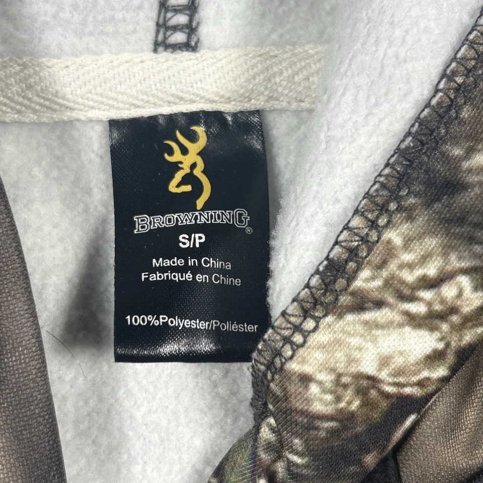 Browning Realtree Camo Tech Hoodie Men’s Small Hunting Deer Mossy Oak - Image 3 of 4