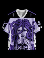 Medusa Gorgon Anicent Greek Myth Football T-Shirt Graphic Print Breathable