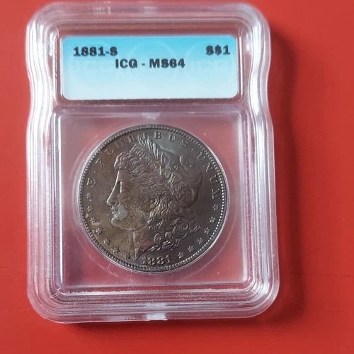 Morgan 1881-S Silver Dollar $1 ICG MS64 San Francisco Uncirculated Coin