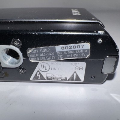 Sony Cyber-shot DSC-T300 10.1MP Digital Camera - Black Untested
