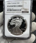 1996 P American Silver Eagle $1 NGC PF69 PROOF ULTRA CAMEO