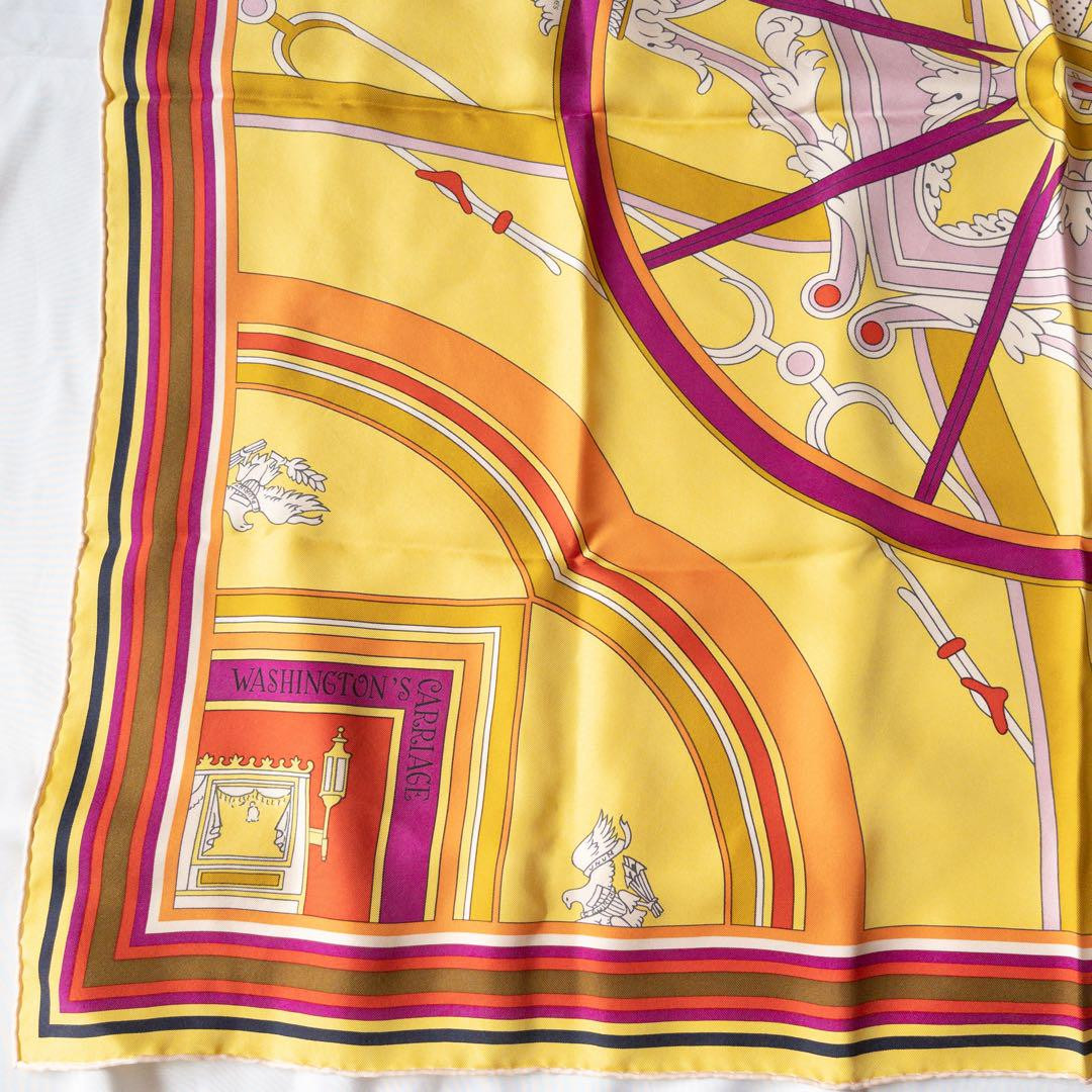 HERMES エルメス カレ90　WASHINGTON S CARRIAGE Hermes Scarf 