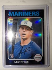 2024 Topps Heritage High Number - SP Leo Rivas #711 Chrome Purple Refractor (RC)
