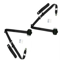 Retro Black 3-point Front Bench Seat Belts Wretractors-pair 73-91 Gm Trucks Gmc Retro Black 3-point Front Bench Seat Belts Wretractors-pair 73-91 Gm Trucks Gmc