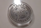 TEXAS RANGER BADGE ANTIQUED 1 OZ .999 FINE SILVER
