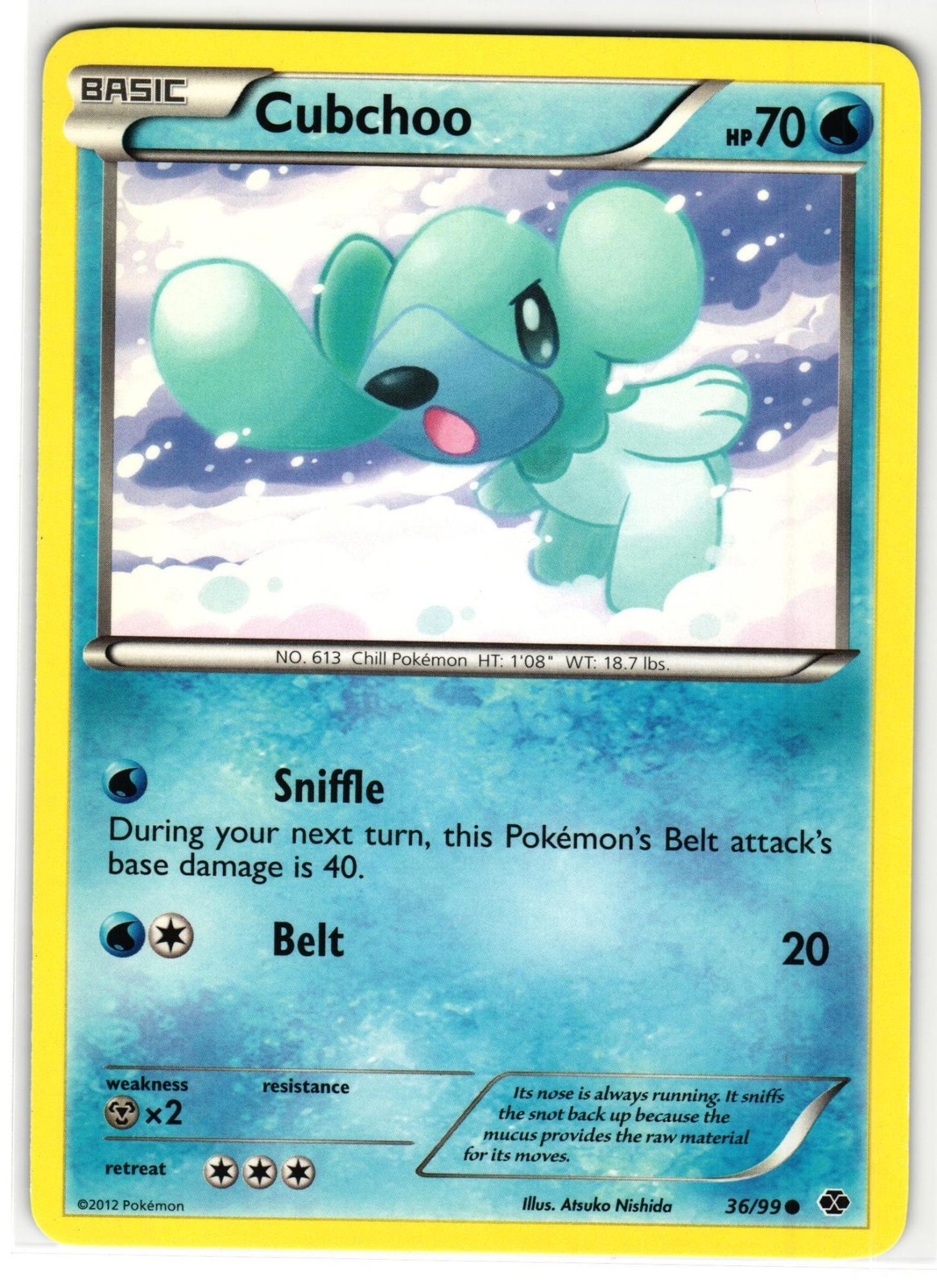 CUBCHOO 36/99 NEXT DESTINIES ENGLISH POKEMON TCG