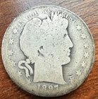 1897 S Barber Silver Half Dollar, Early Rare Key Date, AG Condition